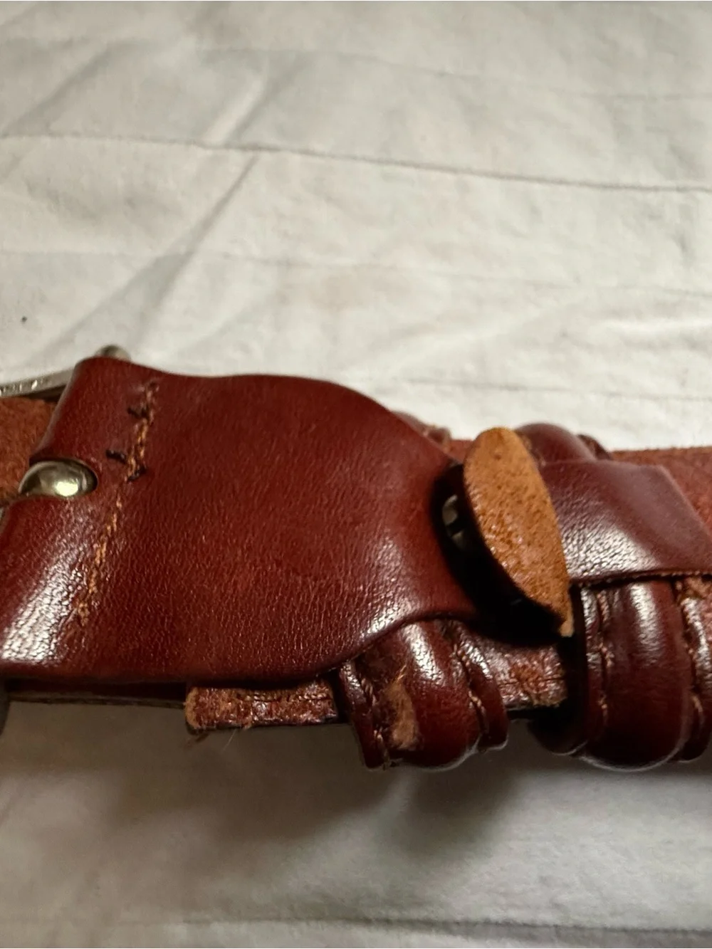 Old Galles Brown Leather Belt for Men Size 36-42
